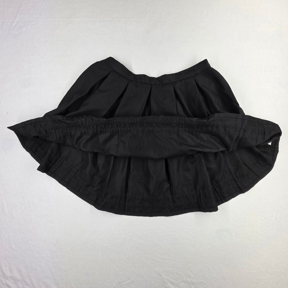 Hot Topic Black Pleated Mini Skirt White Stripes Schoolgirl Goth 11155334 LG - Picture 9 of 10